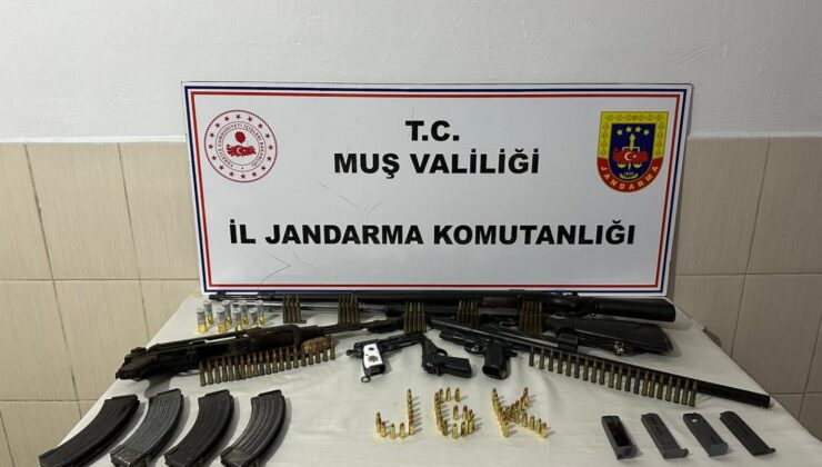 Muş’ta Jandarmadan Ruhsatsız Silah ve Mühimmat Operasyonu