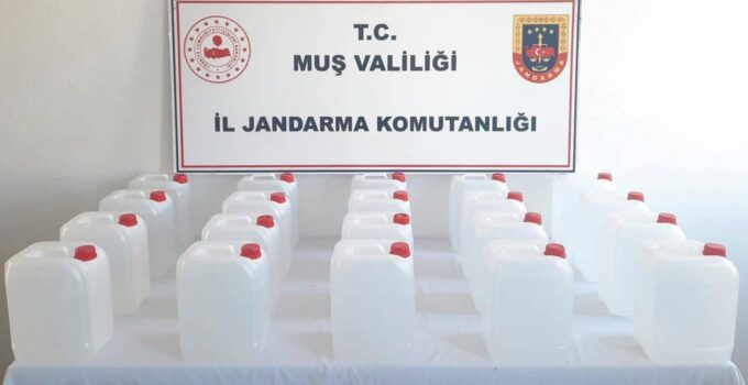 Muş’ta 100 Litre Etil Alkol Ele Geçirildi