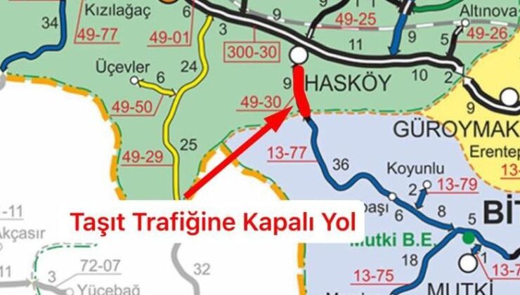 Hasköy–Mutki Yolu Ulaşıma Kapatıldı