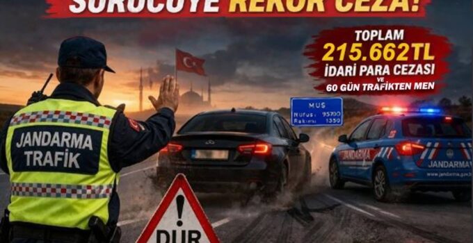 Üniversite Yolunda Tehlikeli Sürüş: “Dur” İhtarına Uymayan Sürücüye 215 Bin TL Ceza