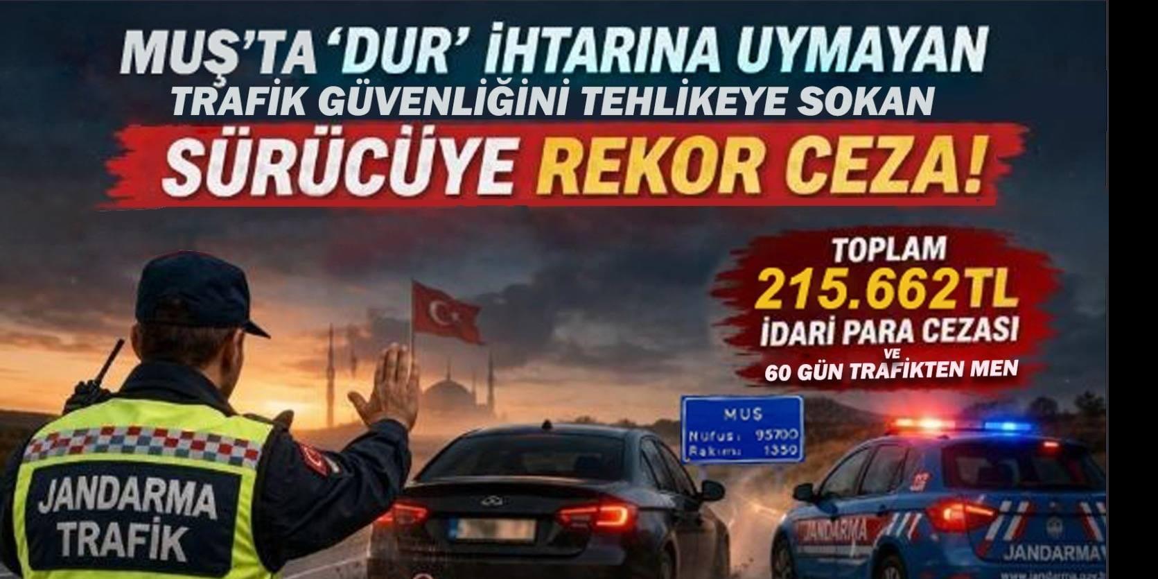 Üniversite Yolunda Tehlikeli Sürüş: “Dur” İhtarına Uymayan Sürücüye 215 Bin TL Ceza
