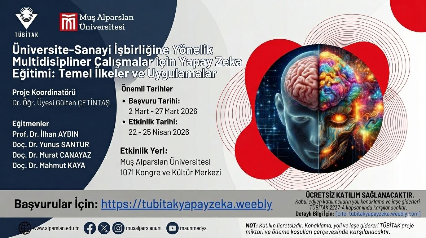 Tübitak Destekli Yapay Zeka Eğitimi İçin Başvurular Başladı.