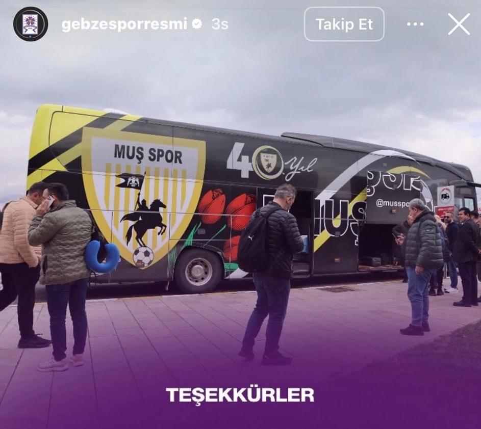 Gebzespor’dan Muşspor’a Teşekkür Mesajı