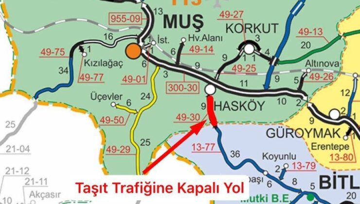 Kar ve Tipi Nedeniyle Hasköy–Mutki Yolu Trafiğe Kapatıldı