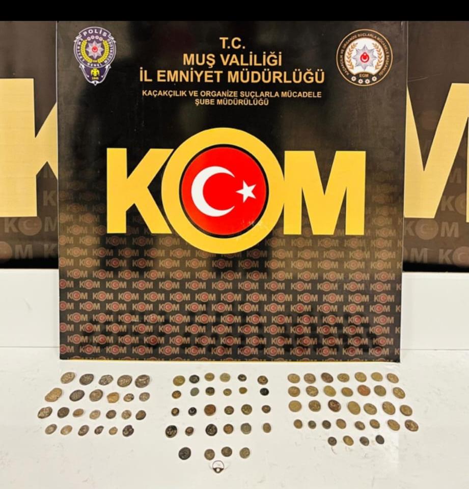 Muş’ta Tarihi Eser Operasyonu: 86 Parça Tarihi Eser Ele Geçirildi